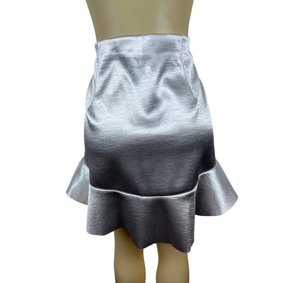 H&M Women's Grey Mermaid Knee Length Skirt Sz 14 - NWT - Picture 5 of 7